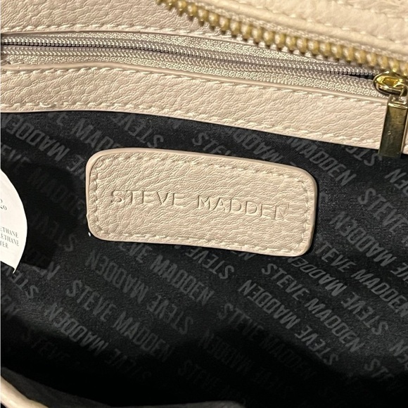 Cream Perforated Backpack - Picture 3 of 5